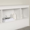 South Shore Fusion Bookcase Headboard Pure White, Contemporary