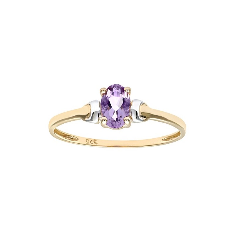 Citerna 9 ct Yellow and White Gold Amethyst Birth Stone