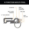 Gerber Gear Mullet Keychain - Multi-Tool Keychain with Pry Bar,