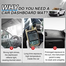 CARTIST Dashboard Cover Fis for Ford F-150 2021 2022-2025 2026, Dashboard Cover for F150 Accessories, Dash Mat Anti-Slip Silicone Back