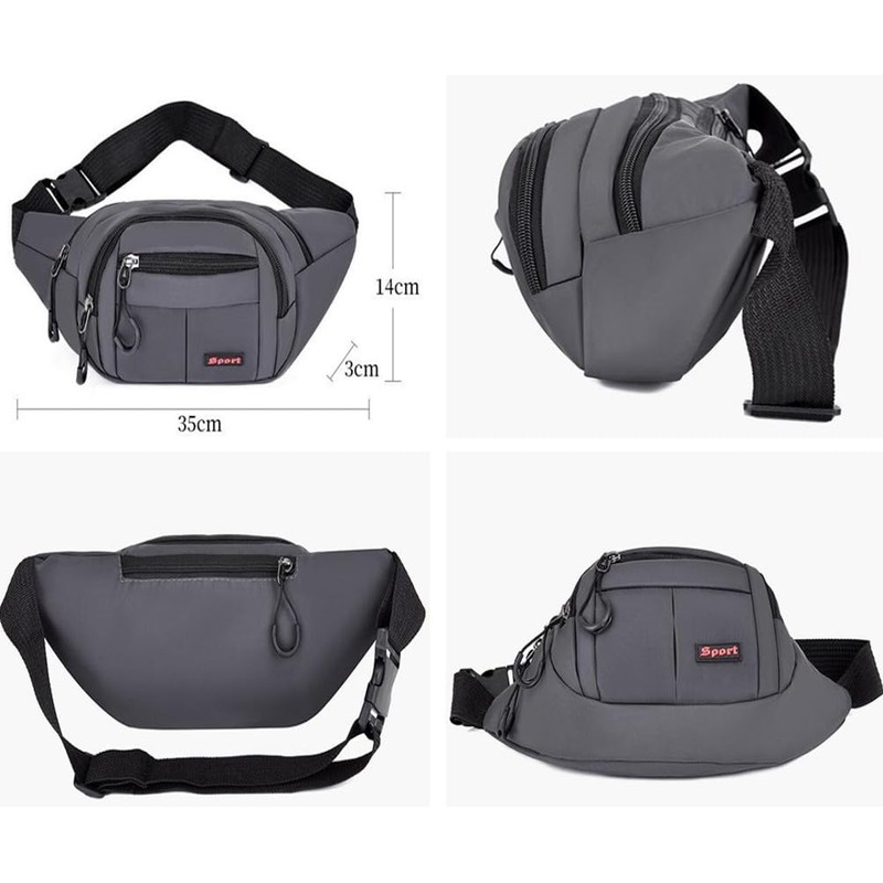LIKENNY Waist Bag, Hip Bag, Smartphone Pouch, Adjustable, Lightweight, Waterproof,