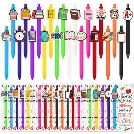 Ulema 20 Pcs Cute Teacher Pens Teacheer Appreciation Gifts for Graduation, Thanks for Teacher's Day and Office Coworkers.