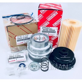 TOYOTA Genuine Oil FIlter and Housing with Wrench, Plug, Gasket 04152-YZZA4