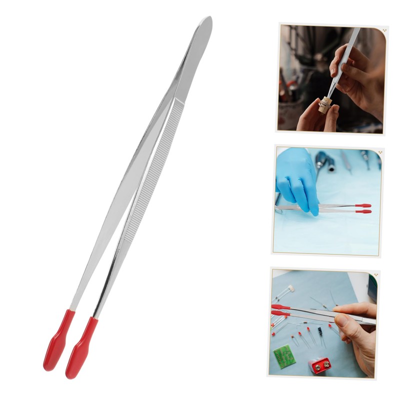 ORFOFE Tweezers with Soft Rubber Tips Craft Tweezers for Stamps