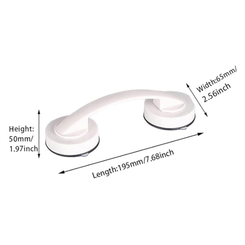 WANLIAN Powerful Suction Cup Glass Mirror Door Handle, Refrigerator Drawer