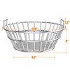 onlyfire Charcoal Ash Basket Fits Medium Big Green Egg, Stainless