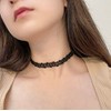 California Modern Fashions Wavy Gothic Black Lace Choker Necklace