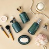 vancasso Green Bathroom Accessories Set, Ceramic Soap Dispenser and Toothbrush