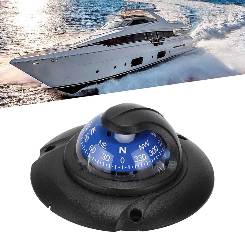 Boat Compass, Sea Dashboard Marine Compass Multi‑Functional Flush Mount High