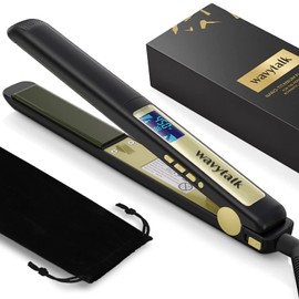 wavytalk Wavytalk Hair Straightener, 100% Pure Titanium Flat Iron Hair Straightener Dual Voltage Creates Silky Hair Instantly, 1 Inch Flat Iron 170H-450H