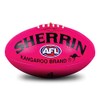 Sherrin Kangaroo Brand Synthetic AFL Football, Pink, Size 4