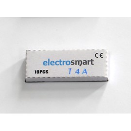 electrosmart Pack of 10 4A T4A 20mm x 5mm Glass Fuse 250v Slow Blow/Time Delay/Lag