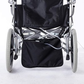 Wheelchair Bag for Catheter, Urine Drainage & Infusion Bags Leak-Proof Oxford Fabric Holder Under Wheelchair, Chair & Bed Rails, Wheelchair Bags with Sealed Design 13.8 x10.6 inches (Black)