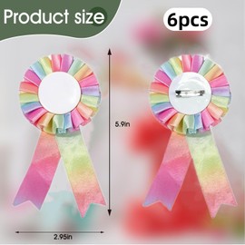 JOZMMZEOOA 6 pieces hobby horse accessories, tournament bows rosettes winner horse accessories hobby horse rosettes rider medal tournament bow horse, for riding games, award ceremonies, colourful