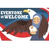 EVERYONE IS WELCOME Immigration Muslim Anti Trump Decal