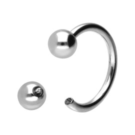PIERCINGLINE Titanium Horseshoe Ring Piercing Ring Ear Nose Lip Choice of Colours and Sizes, Titanium