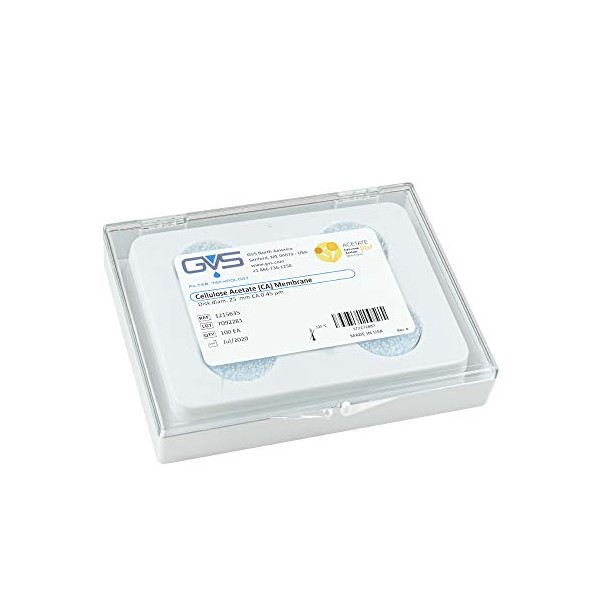 GVS Filter Technology 1215635 Filter Disc, CA Membrane, 0.45µm, 25mm