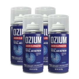 OZIUM® Air Freshener Odor Eliminator, 2oz Single Shot Total Air Refresh & Car Air Freshener – Original – 4 Pack