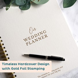 Comprehensive Wedding Planner Book and Organizer for the Bride - Linen Wedding Planning Book, Engagement Gifts for Women, Bride To Be Gifts, Wedding Notebook, Wedding Planner for Bride (Cream)