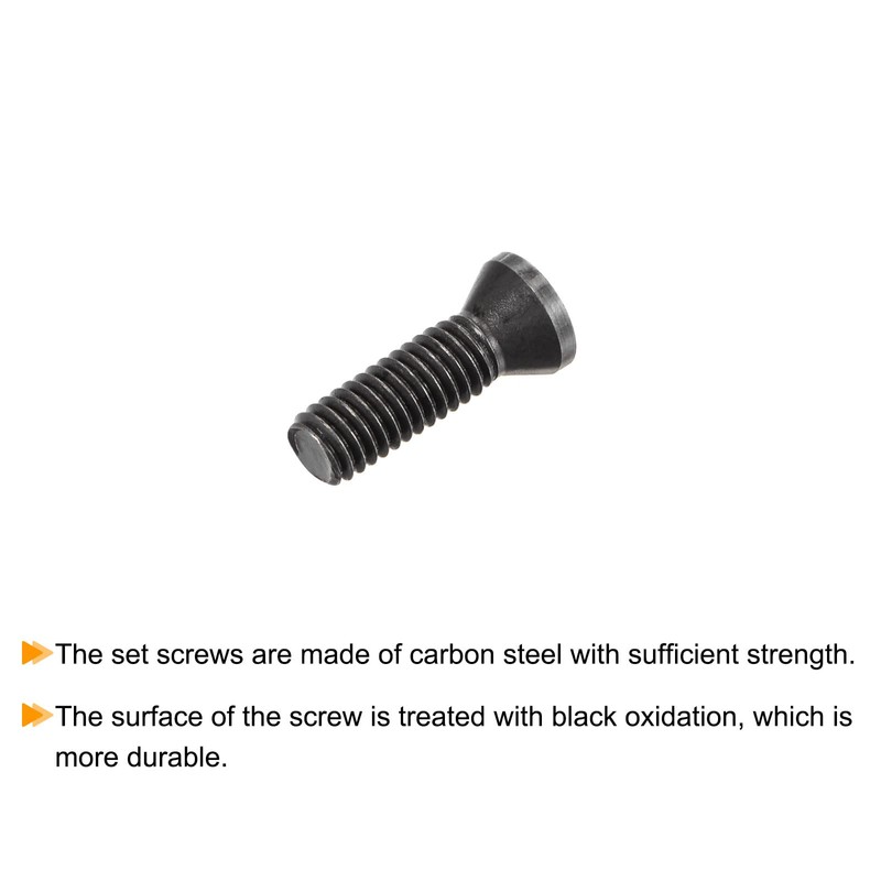 sourcing map M3.5-0.6 Carbon Steel Torx Set Screws for Carbide