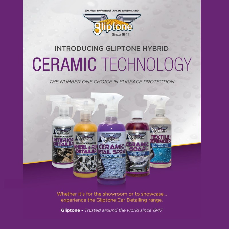 Gliptone Ceramic Detail Spray, Intensifies Gloss, Long Lasting Surface Coating