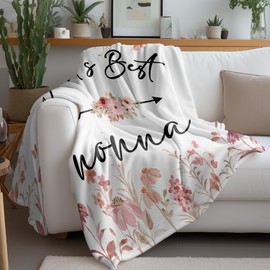 Nonna Gifts Blanket, Gifts for Nonnas Blanket Throw, Nonnas Blankets Decor Christmas Mothers Day Birthday Gifts for Grandma from Grandkids, World's Best Nonna Blankets Bed Throw 50x60 Inches