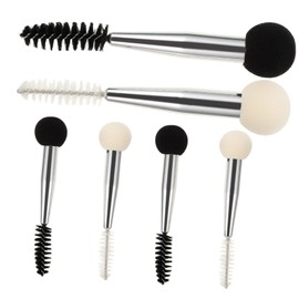 Gatuida 6Pcs Dual Ended Makeup Brush Eyelash and Eyebrow Applicators Soft Sponge and Brush Tools for Blending Buffing and Setting Cosmetics for Women