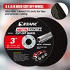 EZARC Cut Off Wheels 25 Pack, 3” x 1/16” x