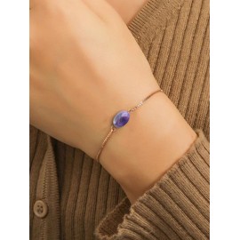 Crystal Bracelet Carnelian Bracelet for Women Carnelian Bracelet Real Crystal Healing Crystal Bracelet for Teen Girls Valentine Gift for Her (A:Amethyst)