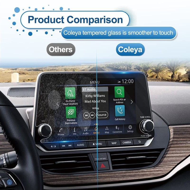 Coleya 2019-2025 Altima Screen Protector for Nissan Altima 8-inch Touch