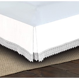 Elegant Comfort ™ Seidig-weicher Luxus-Fransen/Bettrock aus Mikrofaser, hohe Qualität, Knitter- und lichtbeständig, 38,1 cm lang