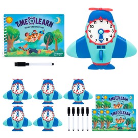 Educational Insights Time to Learn Small Group Activity Set - Toy Learning Clock for Kids, Practice How to Tell Time on Analog Clocks, Fun Time Management Game & Classroom Teaching Resource, Ages 6+