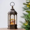 Christmas Snow Globe Lighted Manger Nativity Scene, Musical Water Lantern