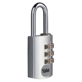 Yale YE3CB/20/121/1/S 20mm Aluminium Combination Padlock - Silver