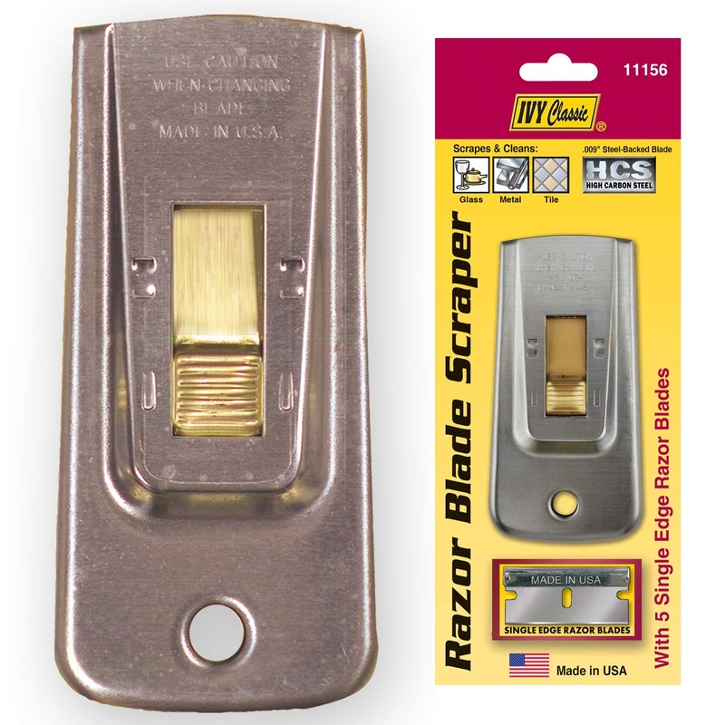 IVY Classic 11156 Razor Blade Scraper with 5 Blades, USA,