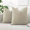 Artscope Pack of 2 Textured Boucle Cushion Covers Square Pillow