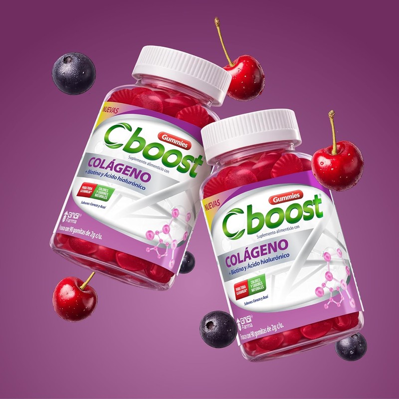 C-Boost Beauty Gummies with Collagen, Biotin & Hyaluronic Acid -
