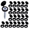 BUXIMN 200pcs Plastic Hinged Screw Covers Caps, Flolding Screw Cap