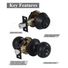 2 Sets All Keyed Alike Entry Door Knobs and Single