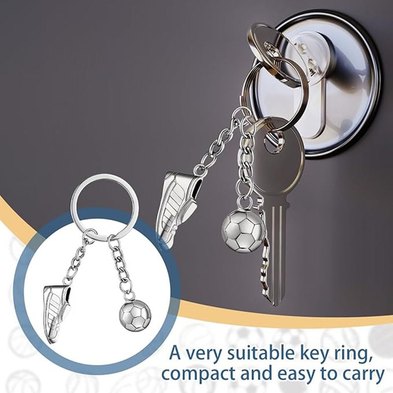 YANGWEN Soccer Keychain for Boys - Football Gift with Mini