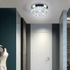 Cainjiazh Mini Chandelier LED Crystal Ceiling Light 2 Layers Flush