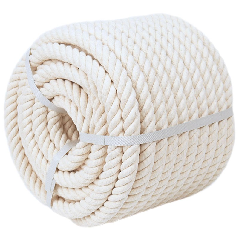 Natural Cotton Rope (3/4 in x 100 ft) Soft White
