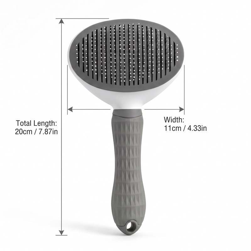 Pet Grooming Brush for Dogs & Cats – One-Button Hair