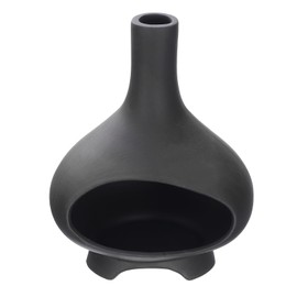 sourcing map Modern Incense Burner, Ceramic Incense Holder Ash Catcher, Decorative Bowl for Meditation and Aromatherapy Yoga, Black