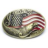 fomissky-sisa Eagle American Flag Belt Buckles Carved God Bless America,
