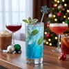 100 Pcs Blue Snowflake Swizzle Sticks Disposable Cocktail Stirrers