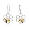 Bee Earrings Sterling Silver Honeycomb Bee Dangle Earrings Jewellery Gifts