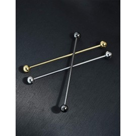 3PCS Classic Ball Head Brass Shirt Collar Bar Tie Pins Set for Men Wedding Business with Gift Box (Ball Head)