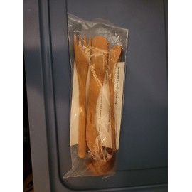 Pampered Chef 3 Piece Bamboo Serving Set #2048 Ladle Fork Spreader NEW Retired