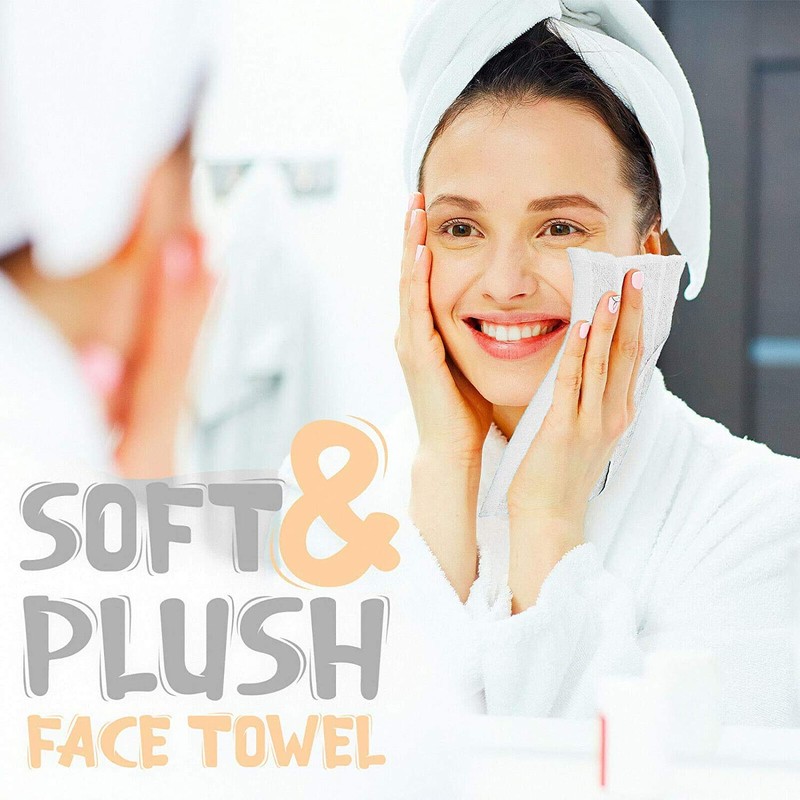 Towelogy® 600GSM Cotton Washcloths Multipack Quick Dry Flannels Face Towels